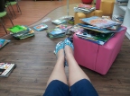 At one stage, I spent a few days cataloguing the English reading books. The best part? No shoes in the reading corner!
